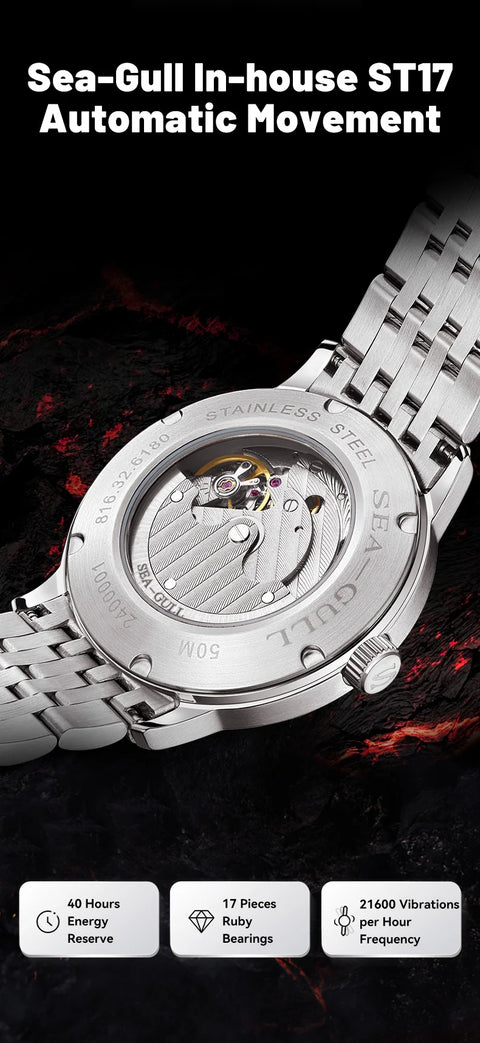 Seagull 6180 – 39.5MM Natural Series