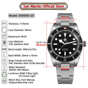 San Martin SN0008 – 40MM BB58 Retro Diver