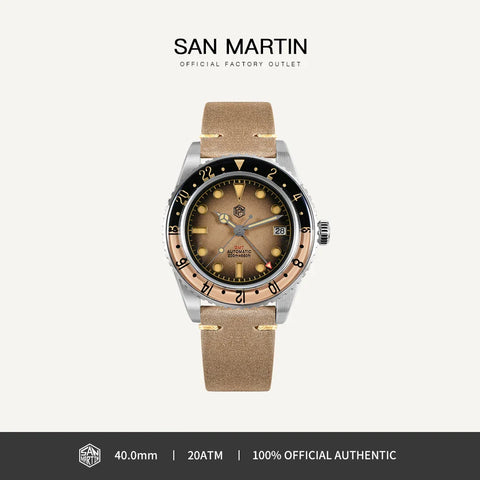 San Martin SN0134 40MM Retro GMT Men’s Watch – NH34
